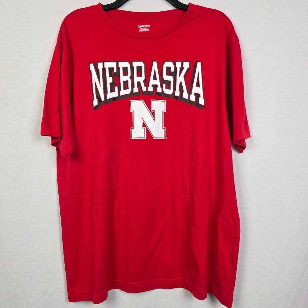 Nebraska Huskers Graphic Tee Red XL Captivating